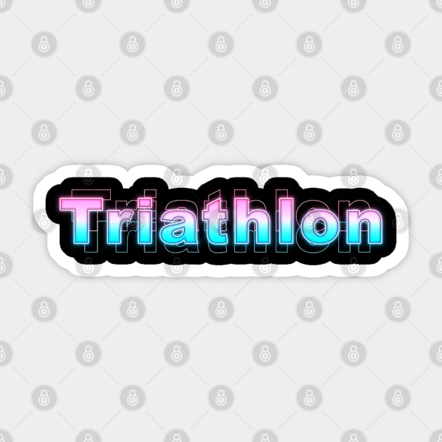 Triathlon Sticker by Sanzida Design